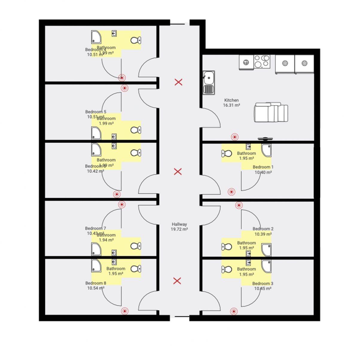 8 beds student accommodation in Lincoln · Available from 2nd August 2024