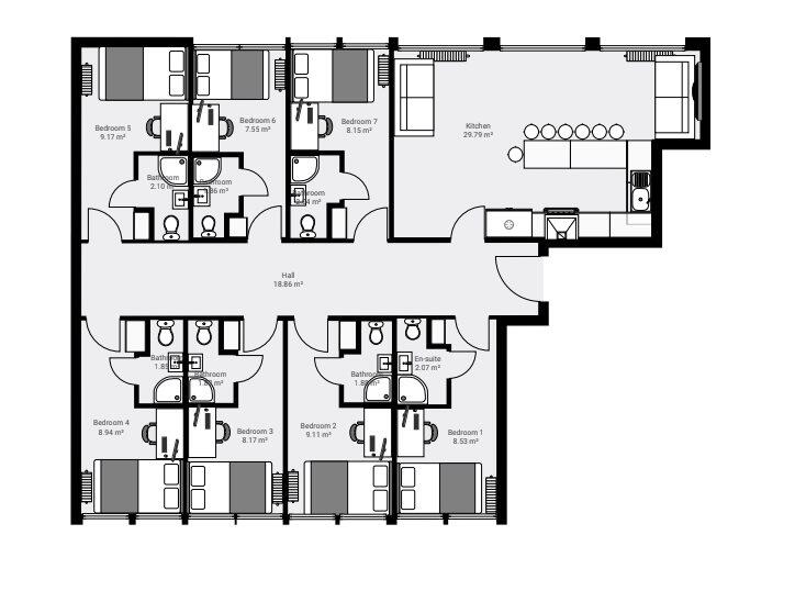 7 beds student accommodation in Lincoln · Available from 2nd August 2025